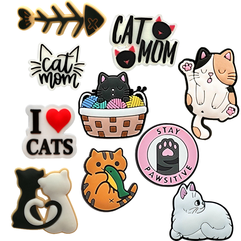 Croc Style Clog - Cute Cats Shoe Charms Pin for