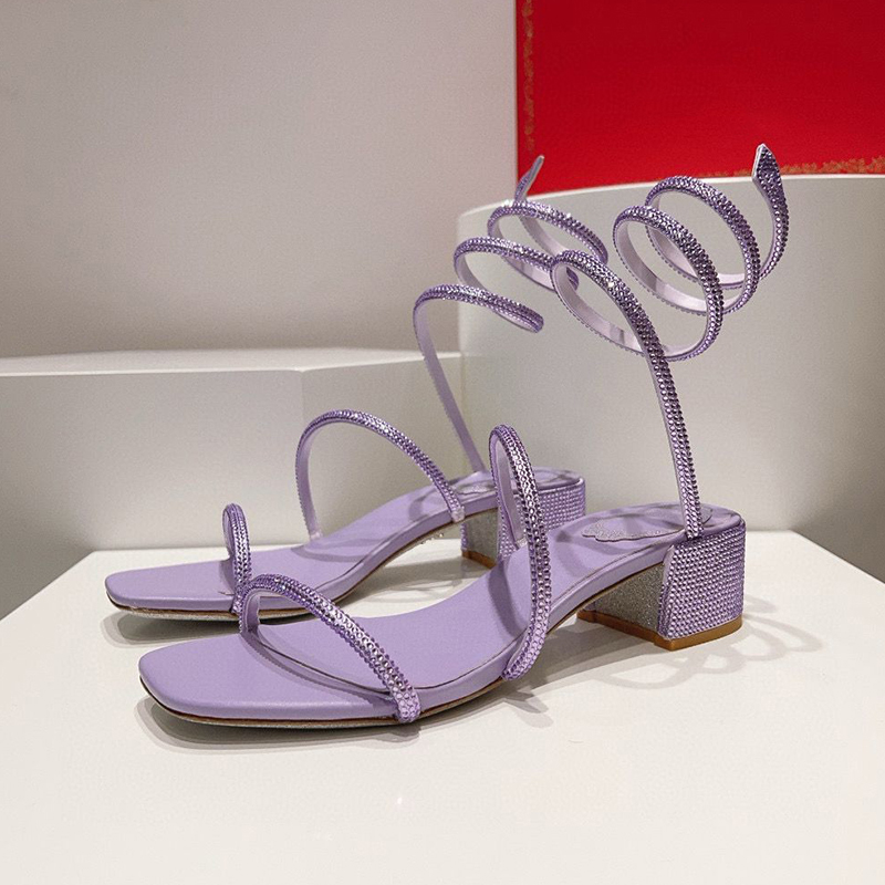 Gladiator Sandal Women - Square Toe Chunky High Heels Sandals