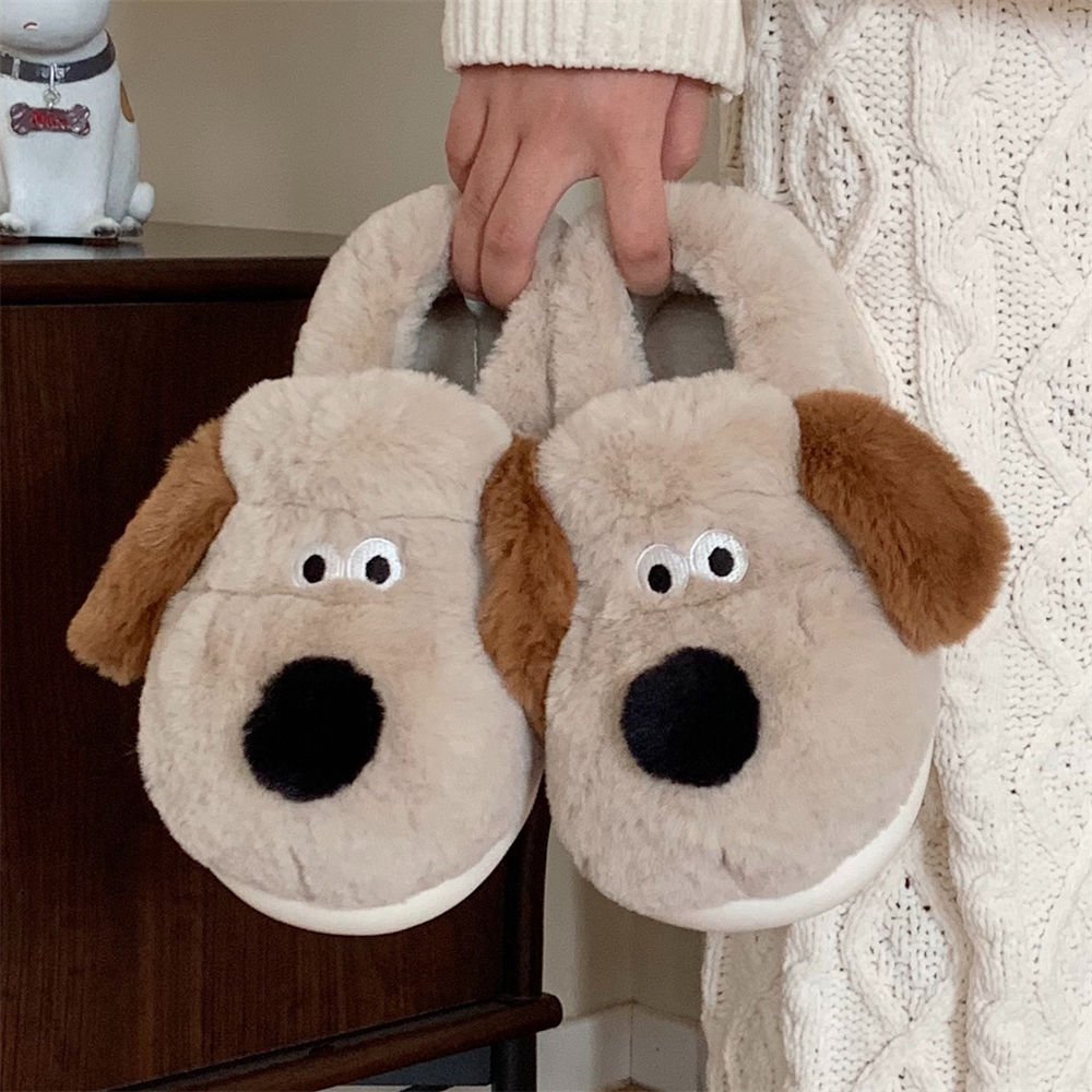 Women Shoes For Winter - Size36-45 Hug Dog Slippers Girls Fluffy