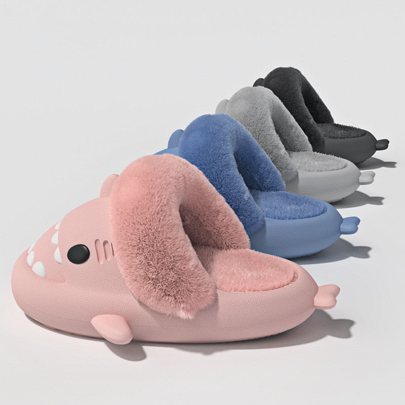 Women'S Shoes Water Resistant - Women Cute Cartoon Shark Slippers Men's