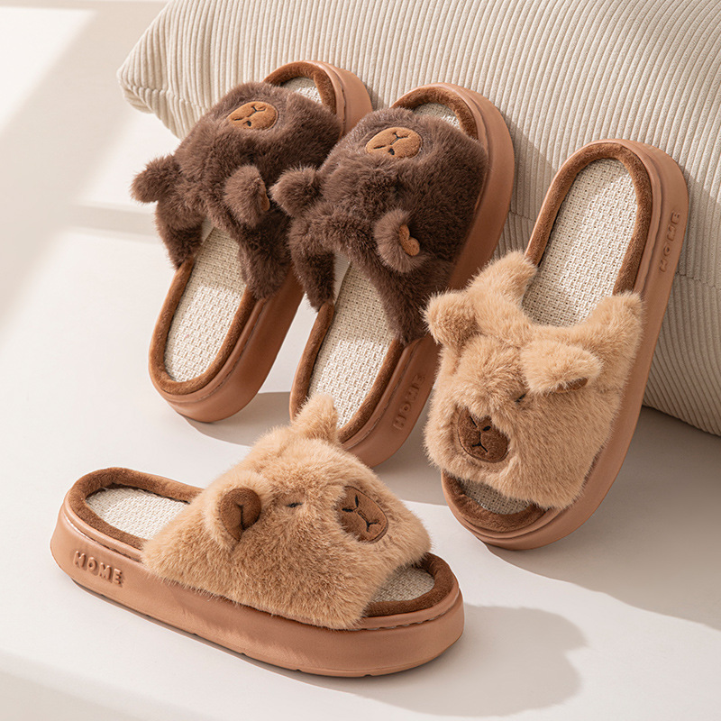 Women Shoes On Sale - Hemp Cartoon Women's Slippers Home Flats