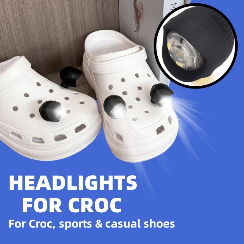 2/4/8Pcs Waterproof Shoe Light - огляд і ціна Croc Style Clog