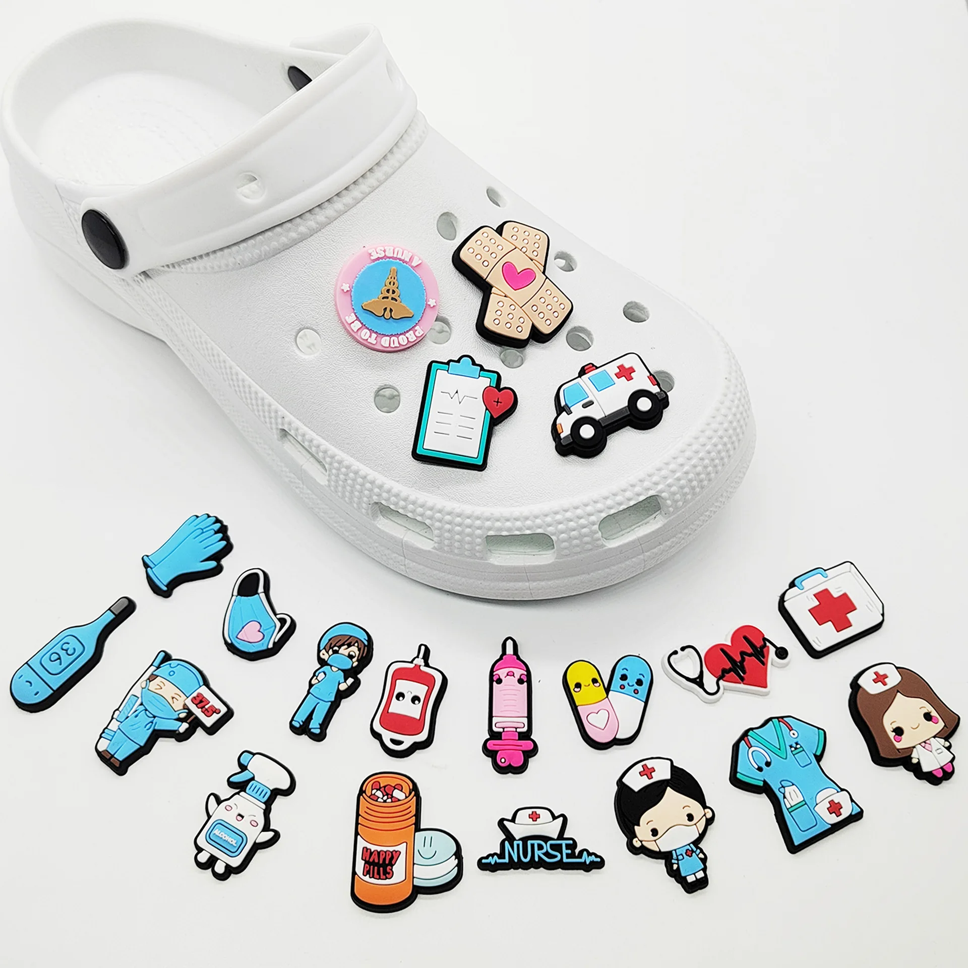 New 1pcs PVC Shoe Charms for C - огляд і ціна Croc Style Clog