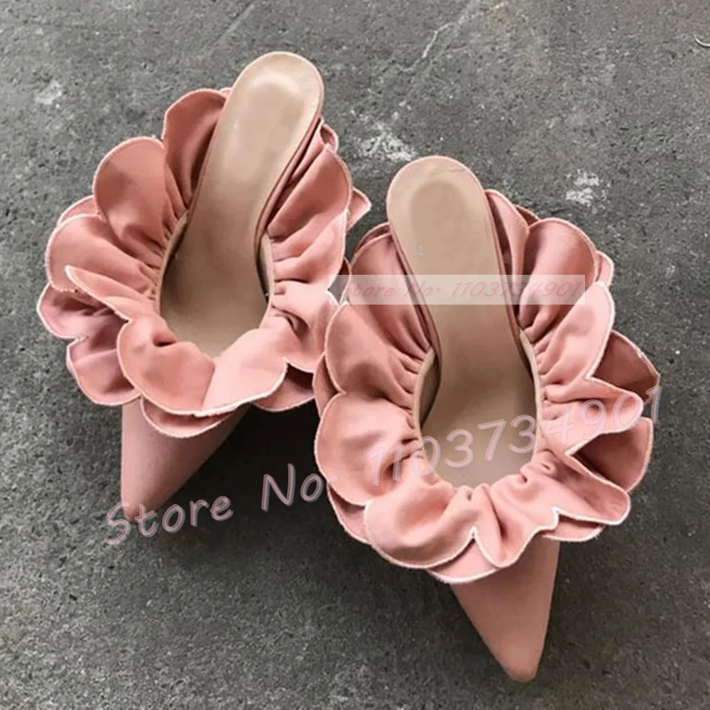 White Flower Satin Pointed Toe - огляд і ціна Women Shoes Zara