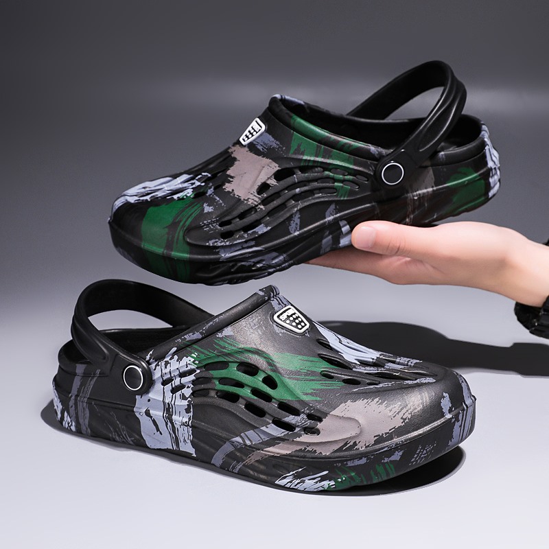 Men's Summer Camouflage Graffi - огляд і ціна Croc Style Clog