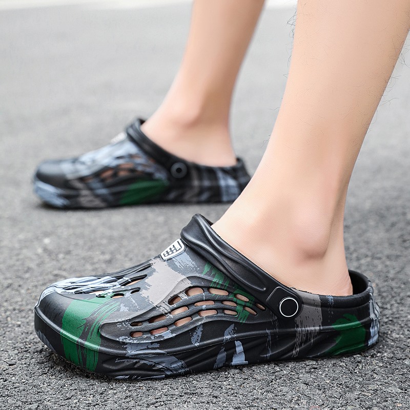 Men's Summer Camouflage Graffi - огляд і ціна Croc Style Clog