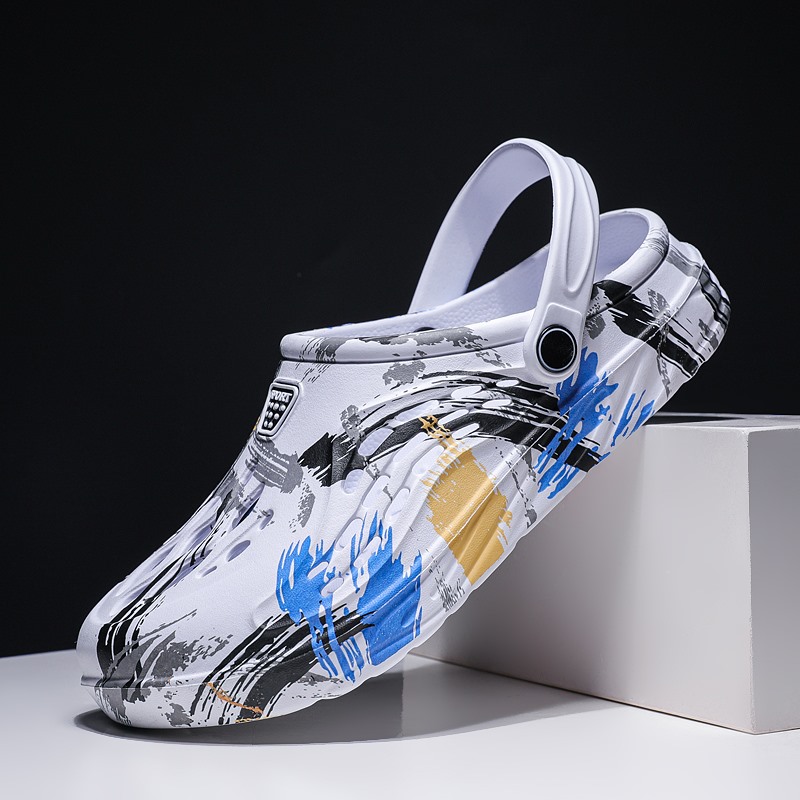 Men's Summer Camouflage Graffi - огляд і ціна Croc Style Clog