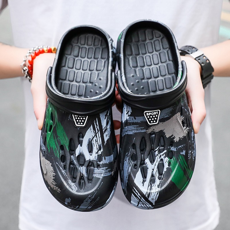 Men's Summer Camouflage Graffi - огляд і ціна Croc Style Clog