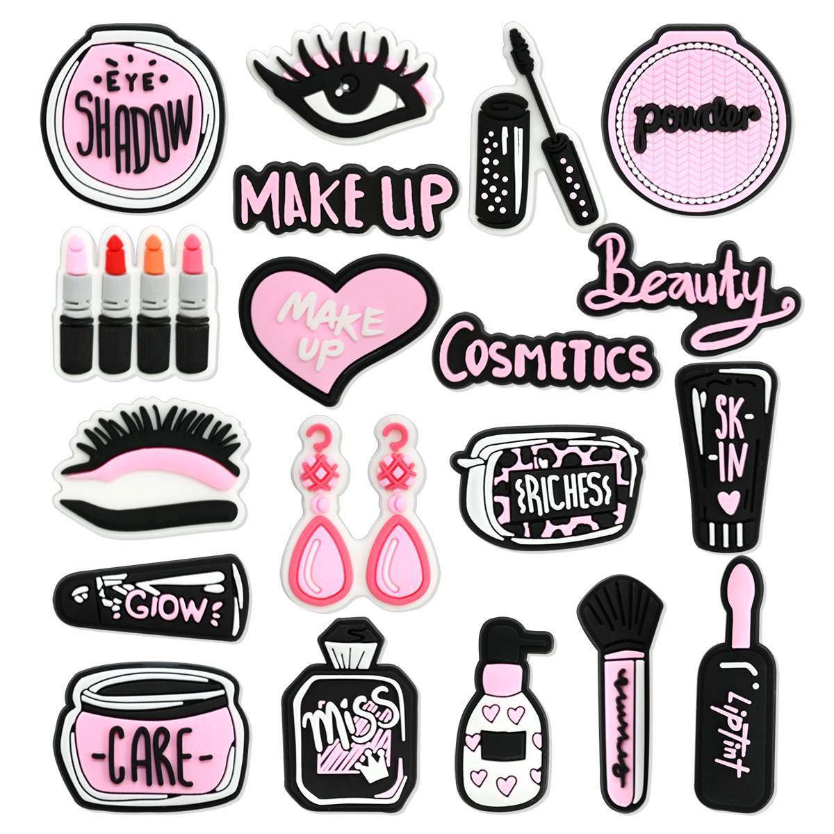 Pink Beauty Makeup Shoe Charms - огляд і ціна Croc Style Clog
