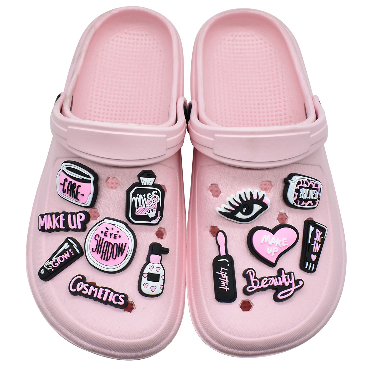Pink Beauty Makeup Shoe Charms - огляд і ціна Croc Style Clog