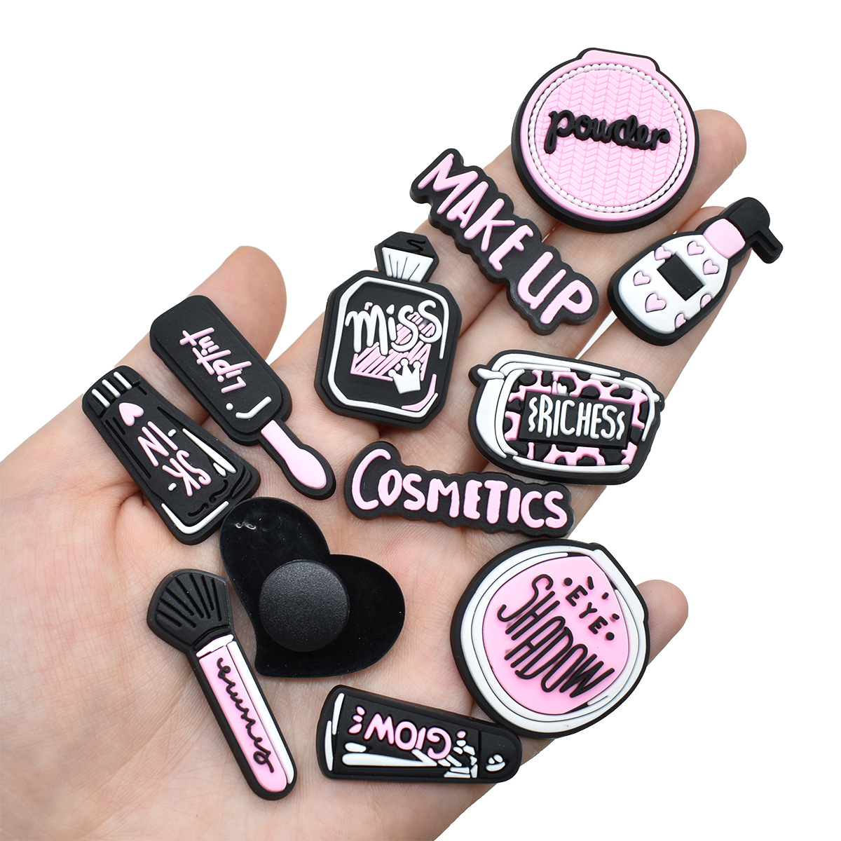 Pink Beauty Makeup Shoe Charms - огляд і ціна Croc Style Clog