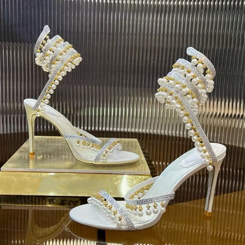 Luxury Rhinestones Pearls Tass - огляд і ціна Gladiator Sandal Women