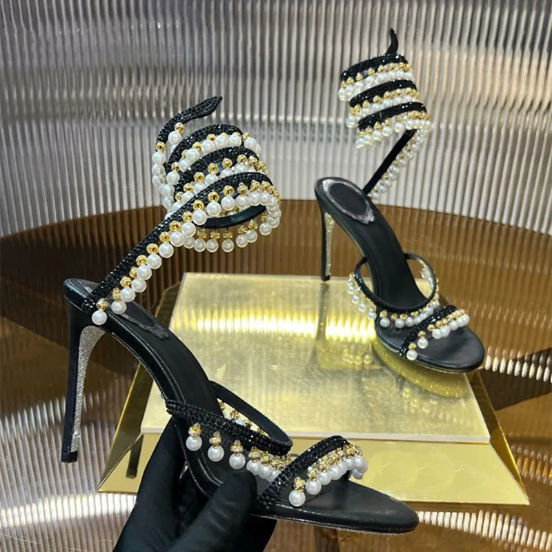 Luxury Rhinestones Pearls Tass - огляд і ціна Gladiator Sandal Women