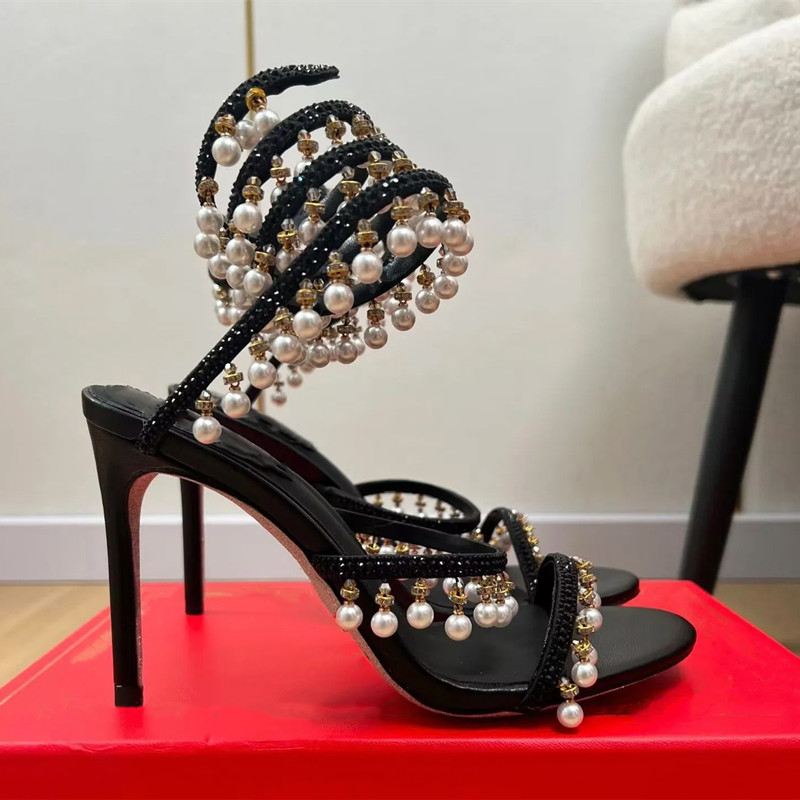 Luxury Rhinestones Pearls Tass - огляд і ціна Gladiator Sandal Women