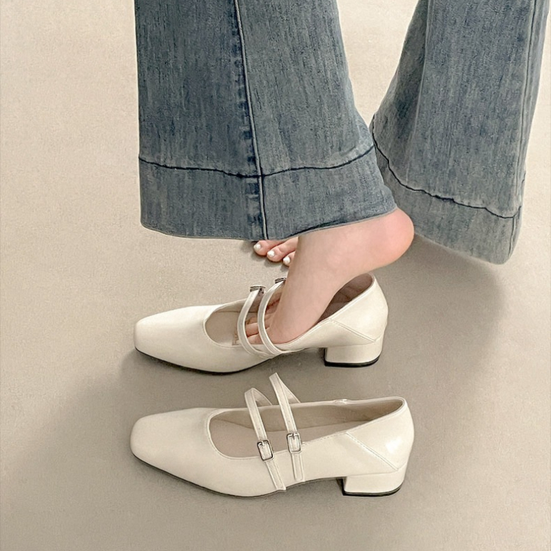 Square Toe Low Heel Women Silv - огляд і ціна Women Shoes Size