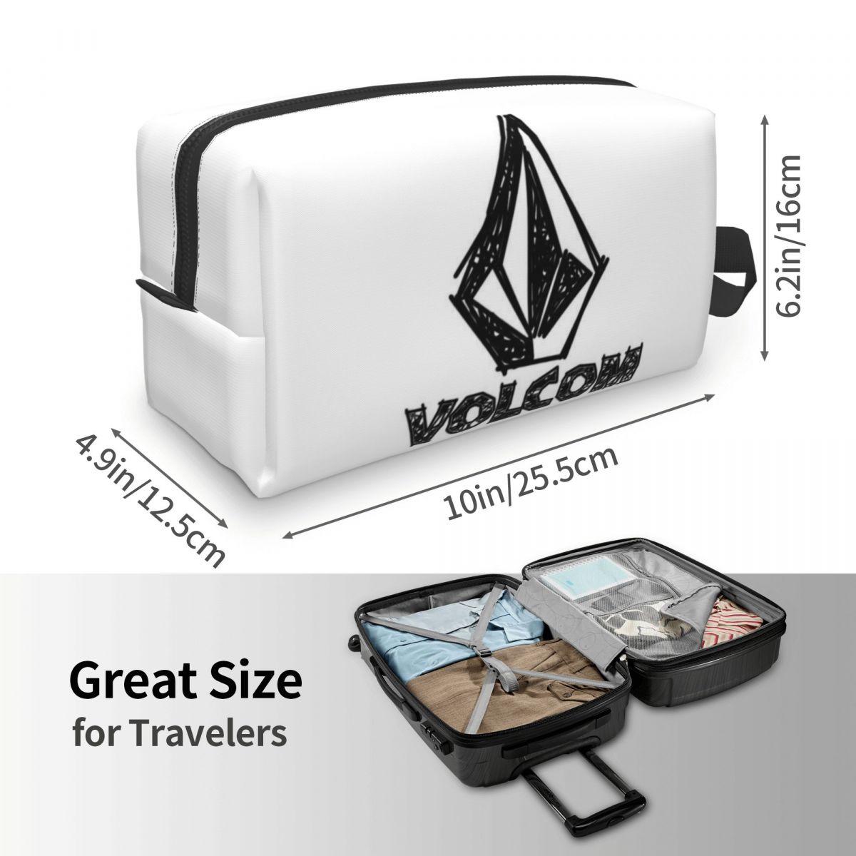 V-Volcom Logo Makeup Bag Cosme - огляд і ціна Women'S Shoes Louis Vuitton