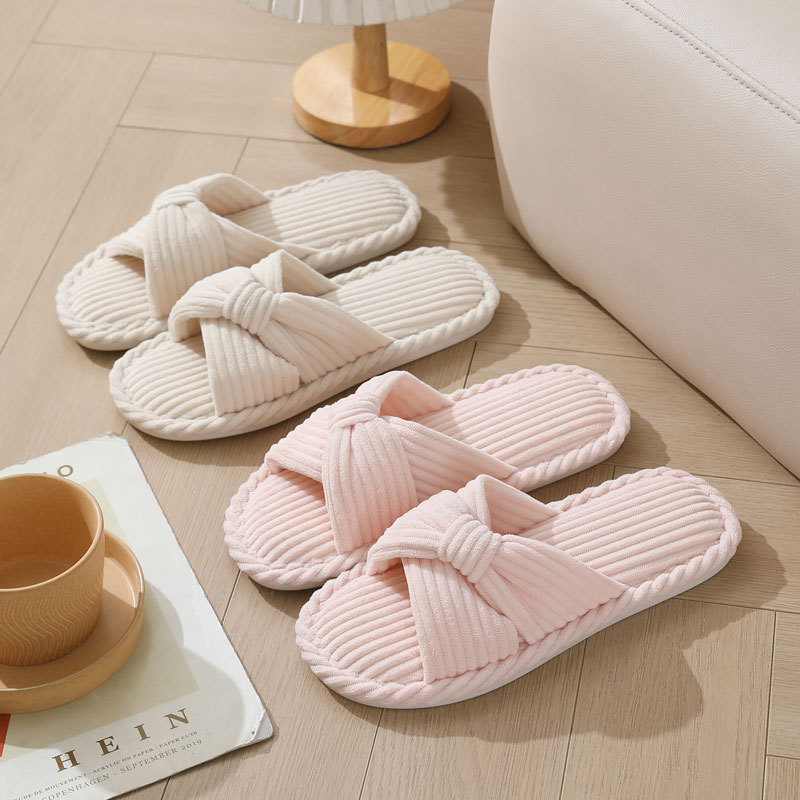 Corduroy Cross Strap Home Slip - огляд і ціна Women Shoes For Winter